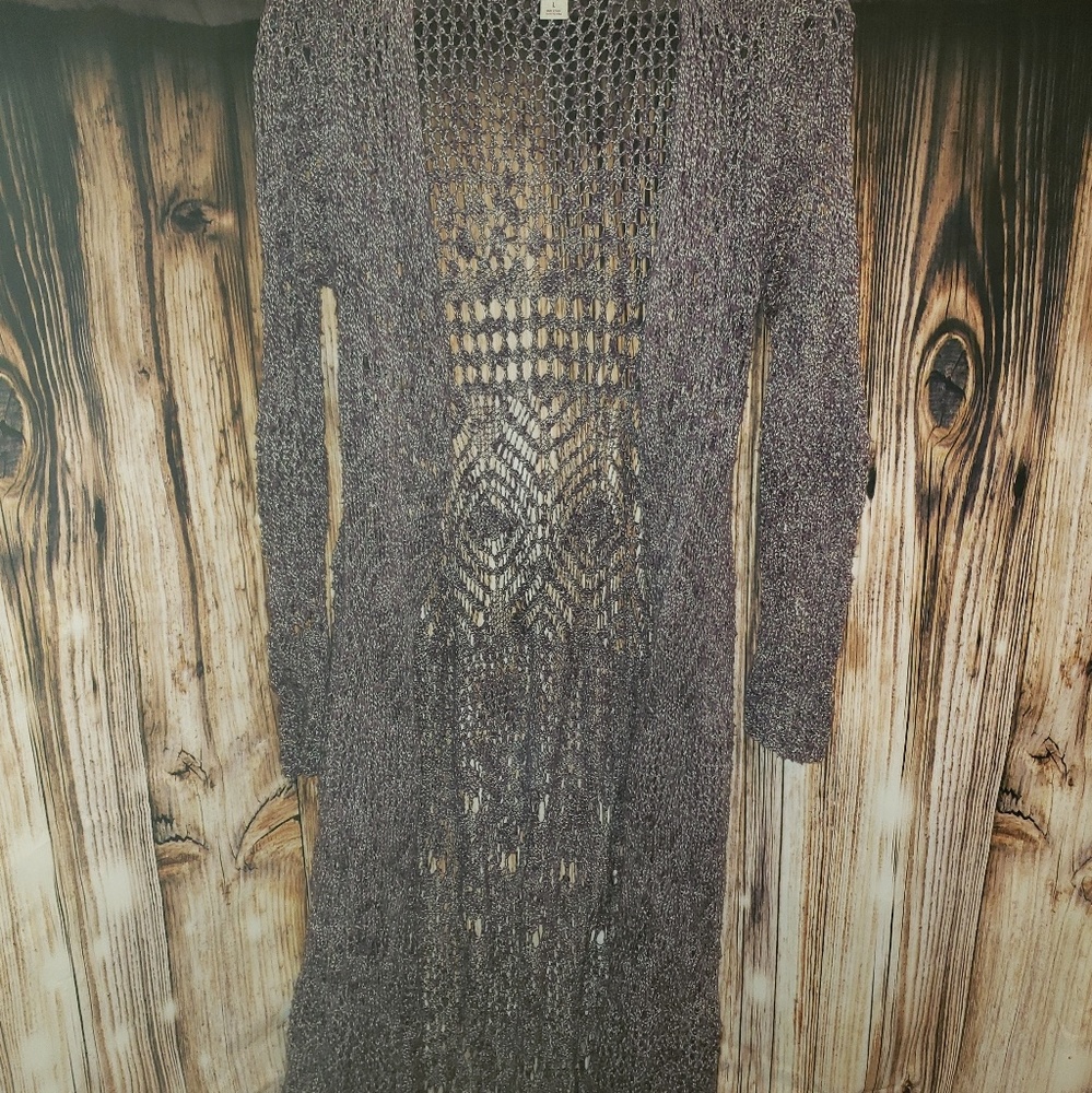 Long cardigan, duster, kimono. Knitted/crochet